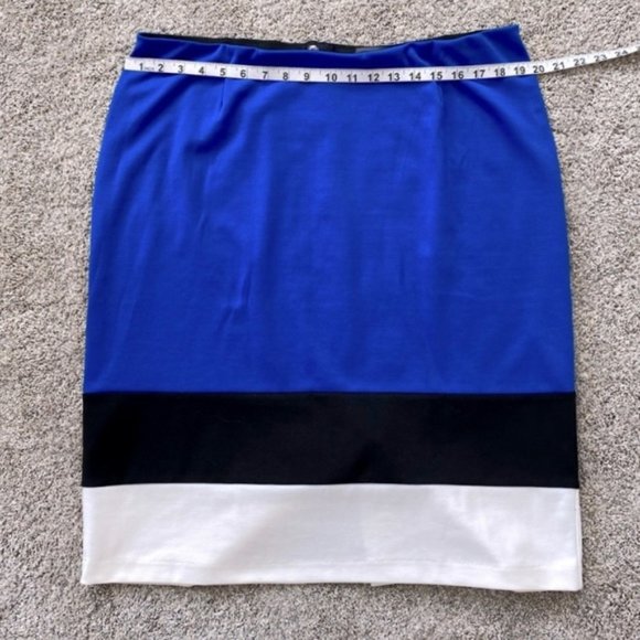 Addition Elle royal blue, black & white striped pencil skirt. Women's size 16 - Picture 10 of 10